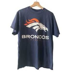 Vintage Denver Broncos Logo 7 NFL Football T-Shirt Mens Medium